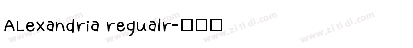 ALexandria regualr字体转换